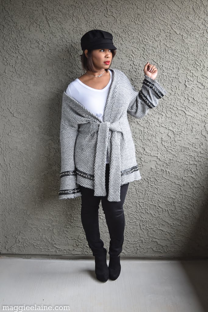 Bp knit sweater sales coat